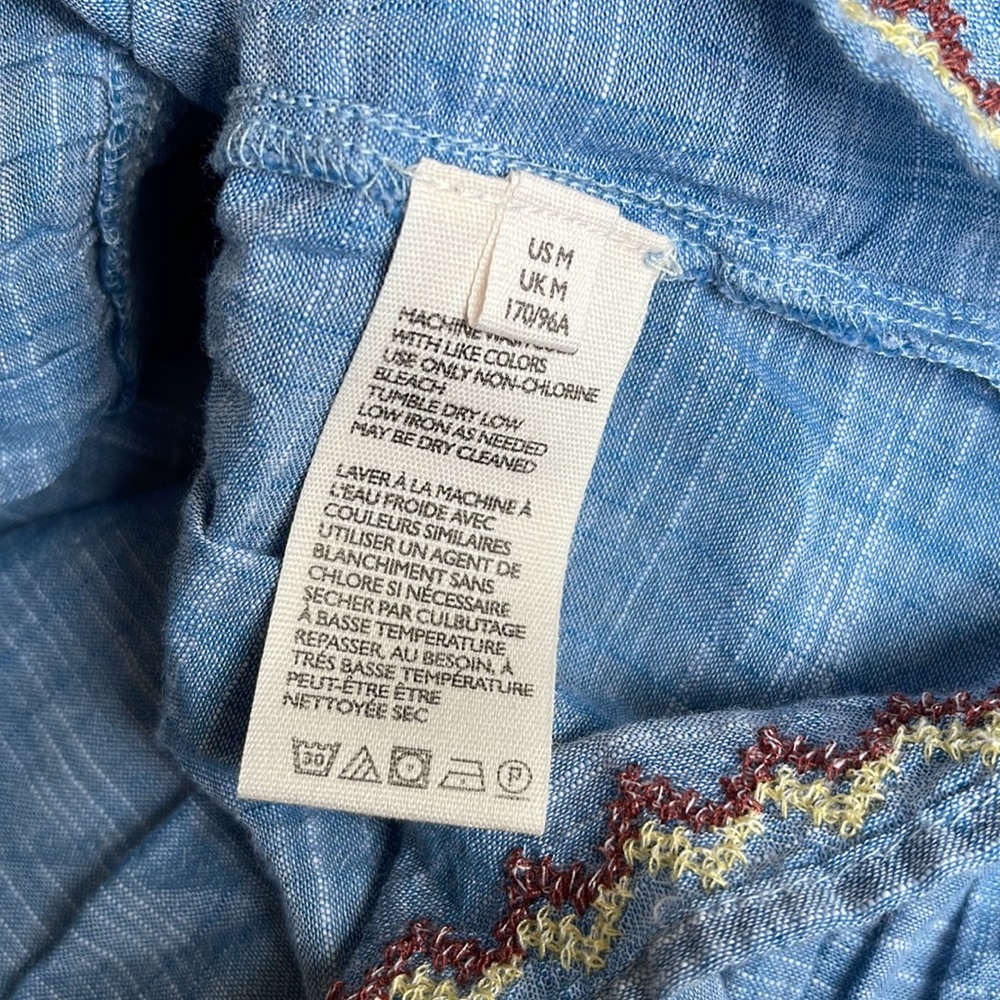 Free People Tallulah Embroidered Blouse MEDIUM - Picture 7 of 11